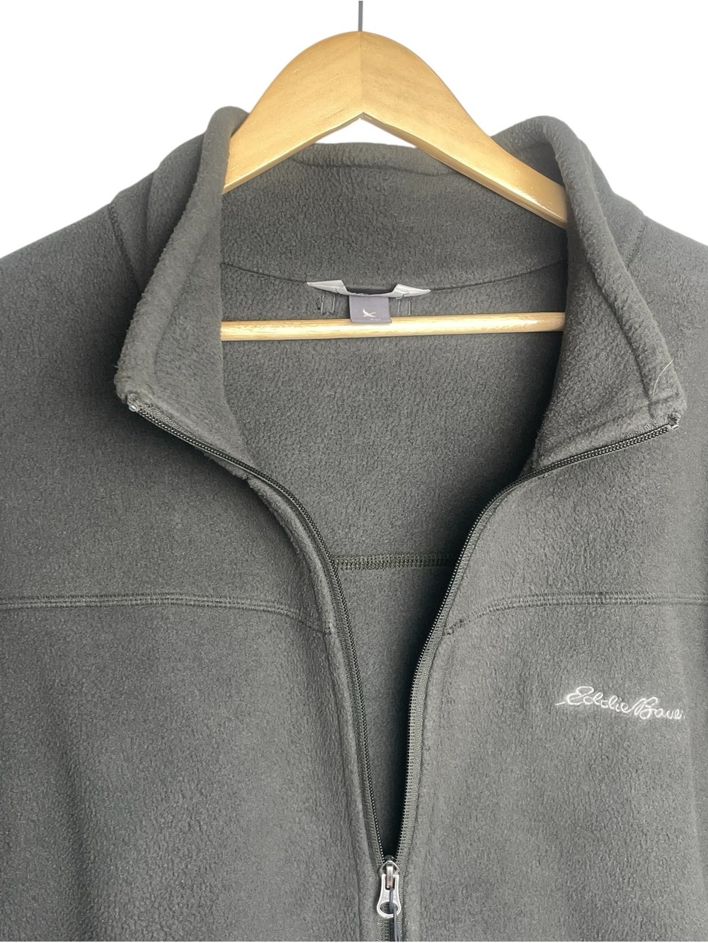Eddie Bauer Men's Polartec Fleece Full Zip w/Zip Pockets Spruce Green Size 2XL - Picture 6 of 16